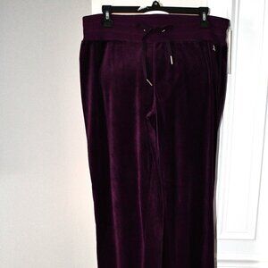Calvin Klein Velour Pull-On Wide Leg Pants  Size: MED #M2QFK079 NWT Details: Vel